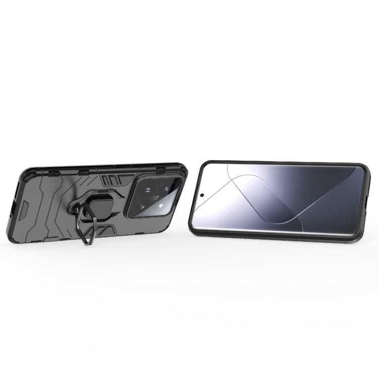 For Xiaomi 14 Pro Shockproof PC + TPU Holder Phone Case(Black) - free shipping - PMC TechLife - Order now!