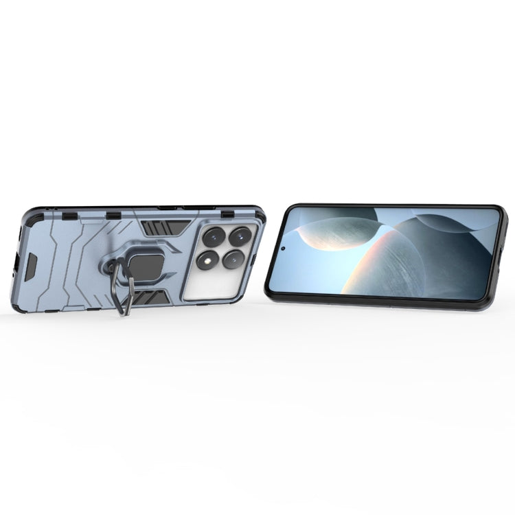 For Xiaomi Redmi K70 Shockproof PC + TPU Holder Phone Case(Navy Blue) - K70 Cases by PMC TechLife | Online Shopping South Africa | PMC TechLife | Buy Now Pay Later Mobicred