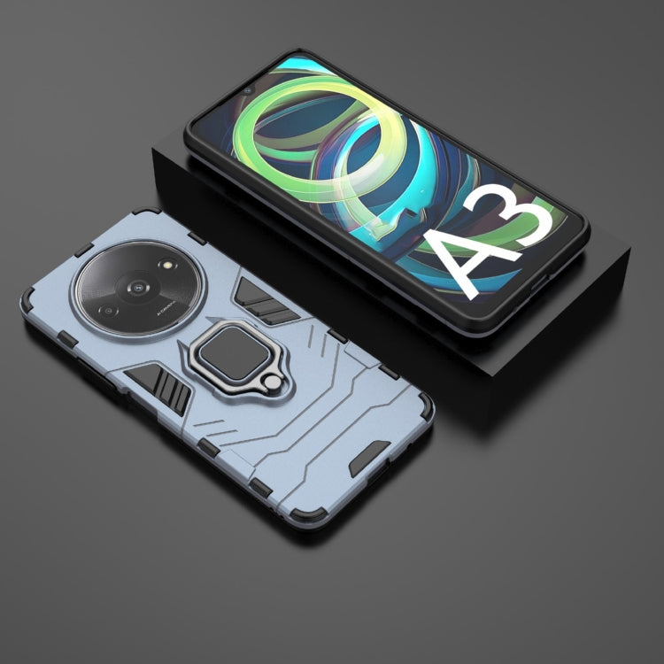 For Xiaomi Redmi A3 4G Shockproof PC + TPU Holder Phone Case(Navy Blue) - Xiaomi Cases by PMC TechLife | Online Shopping South Africa | PMC TechLife | Buy Now Pay Later Mobicred