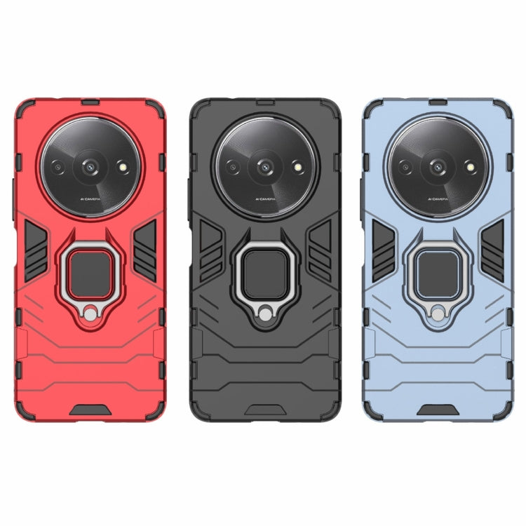 For Xiaomi Redmi A3 4G Shockproof PC + TPU Holder Phone Case(Navy Blue) - Xiaomi Cases by PMC TechLife | Online Shopping South Africa | PMC TechLife | Buy Now Pay Later Mobicred