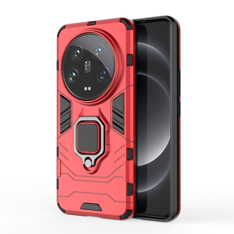 For Xiaomi 14 Ultra Shockproof PC + TPU Holder Phone Case(Red) -  by PMC TechLife | Online Shopping South Africa | PMC TechLife | Buy Now Pay Later Mobicred