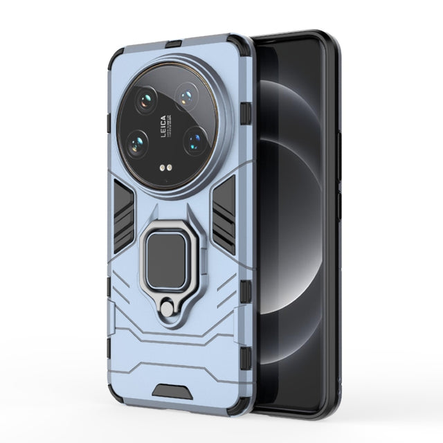 For Xiaomi 14 Ultra Shockproof PC + TPU Holder Phone Case(Navy Blue)