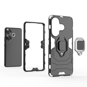For Xiaomi Redmi Turbo 3 Shockproof PC + TPU Holder Phone Case(Black)