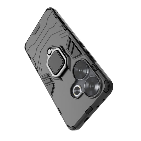 For Xiaomi Redmi Turbo 3 Shockproof PC + TPU Holder Phone Case(Black)