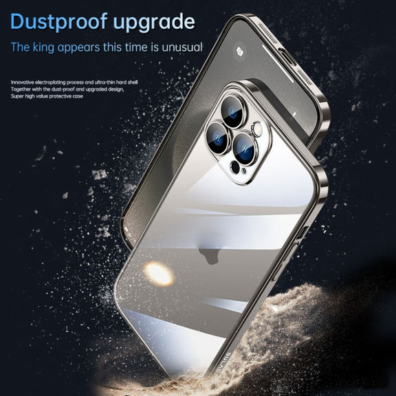 For iPhone 15 Pro Max SULADA JINGJIA Series Lens Protector PC Phone Case(Titanium Grey)
