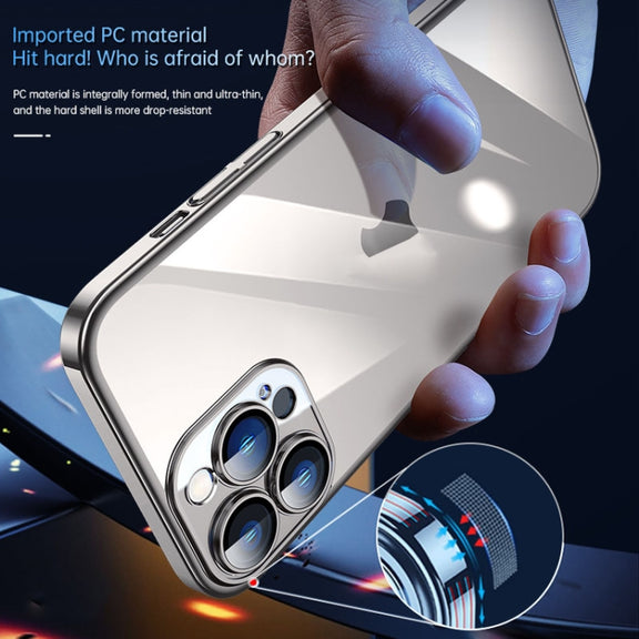 For iPhone 15 Pro SULADA JINGJIA Series Lens Protector PC Phone Case(Gold)