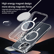 For iPhone 16 Pro Max SULADA Jingpin Series MagSafe All-inclusive Lens Electroplated TPU Phone Case(Transparent)