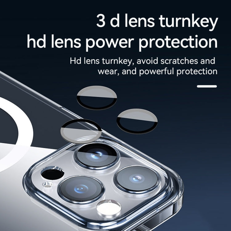 For iPhone 16 Pro SULADA Jingpin Series MagSafe All-inclusive Lens Electroplated TPU Phone Case(Transparent)