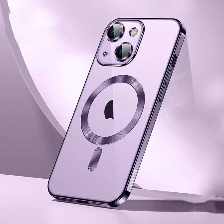 For iPhone 15 SULADA MagSafe Plating TPU Shockproof Phone Soft Case(Dark Purple) - iPhone 15 Cases by SULADA | Online Shopping South Africa | PMC TechLife | Buy Now Pay Later Mobicred