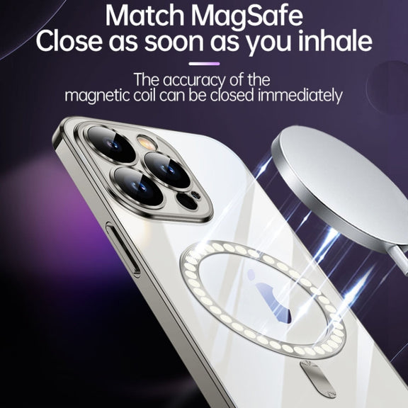 For iPhone 15 Pro SULADA MagSafe Plating TPU Shockproof Phone Soft Case(Gold)