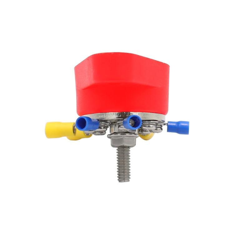 5/16 inch M8 RV Yacht 8-way Terminal Stud with 2pcs M5x20 Screws + Terminals(Red) - Booster Cable & Clip by PMC TechLife | Online Shopping South Africa | PMC TechLife | Buy Now Pay Later Mobicred