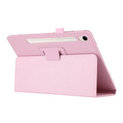 For Samsung Galaxy Tab S9+ / S10+ Litchi Texture Leather Tablet Case with Holder(Rose Red)