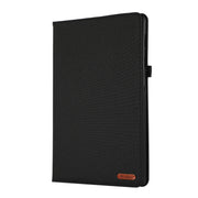 For Samsung Galaxy Tab S10 FE / S9 FE Fabric Texture Horizontal Flip Leather Tablet Case(Black)