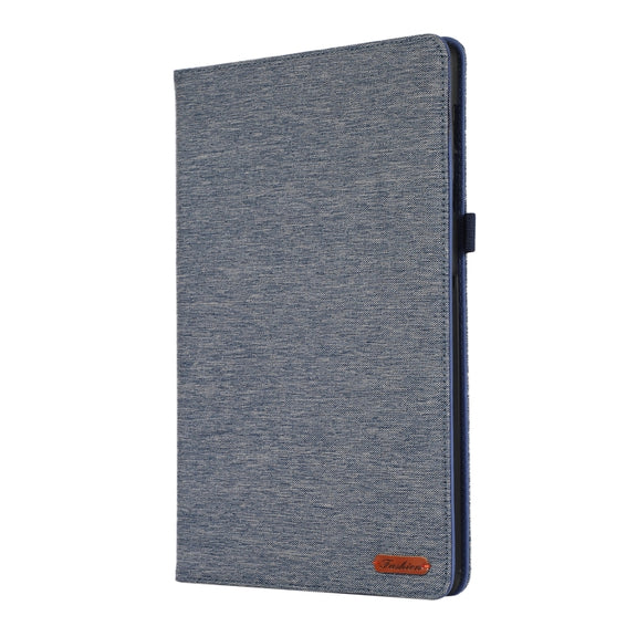 For Samsung Galaxy Tab S9+ / S10+ Horizontal Flip TPU + Fabric PU Leather Tablet Case(Dark Blue)
