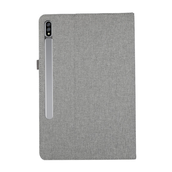 For Samsung Galaxy Tab S9+ / S10+ Horizontal Flip TPU + Fabric PU Leather Tablet Case(Grey)