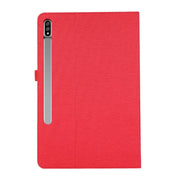 For Samsung Galaxy Tab S9+ / S10+ Horizontal Flip TPU + Fabric PU Leather Tablet Case(Red)