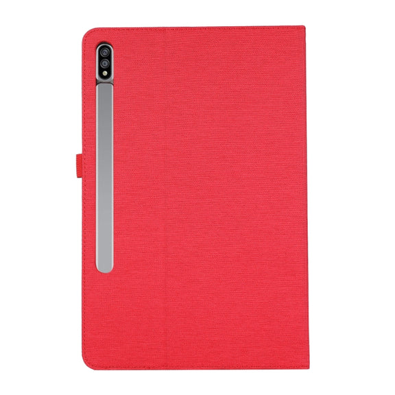 For Samsung Galaxy Tab S9+ / S10+ Horizontal Flip TPU + Fabric PU Leather Tablet Case(Red)