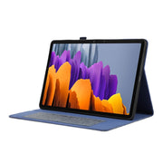 For Samsung Galaxy Tab S10 Ultra Horizontal Flip TPU + Fabric PU Leather Tablet Case(Dark Blue)