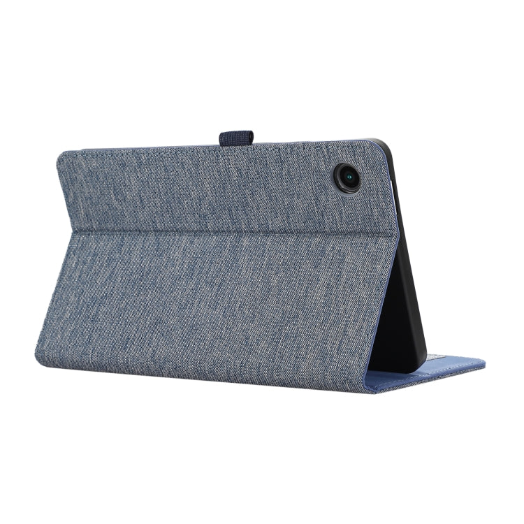 For Samsung Galaxy Tab A9+ Horizontal Flip TPU + Fabric PU Leather Tablet Case(Dark Blue) - Galaxy Tab A9+ by PMC TechLife | Online Shopping South Africa | PMC TechLife