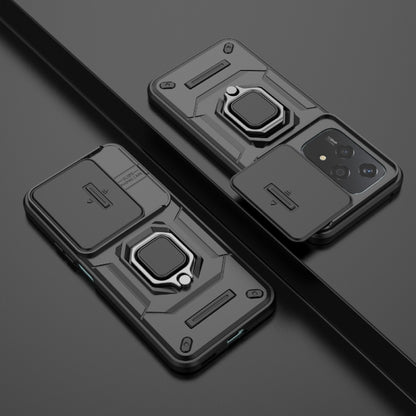 For Honor 200 Lite Global Sliding Camshield TPU + PC Shockproof Phone Case with Holder(Black) - free shipping - PMC Jewellery - Order now!