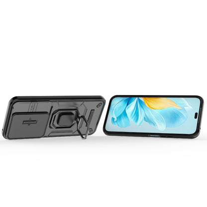 For Honor 200 Lite Global Sliding Camshield TPU + PC Shockproof Phone Case with Holder(Black) - free shipping - PMC Jewellery - Order now!