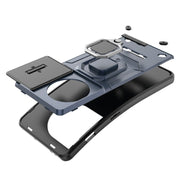 For OnePlus 11 5G Sliding Camshield TPU + PC Shockproof Phone Case with Holder(Grey)