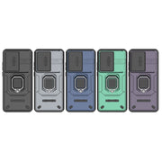 For OnePlus Nord CE3 5G Sliding Camshield TPU + PC Shockproof Phone Case with Holder(Purple)