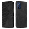 For Motorola Moto G Play 2024 Diamond Splicing Skin Feel Magnetic Leather Phone Case(Black) - Motorola Cases by PMC Jewellery | Online Shopping South Africa | PMC Jewellery | Buy Now Pay Later Mobicred