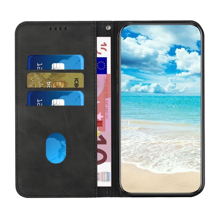 For Motorola Moto G Play 2024 Diamond Splicing Skin Feel Magnetic Leather Phone Case(Black) - Motorola Cases by PMC Jewellery | Online Shopping South Africa | PMC Jewellery | Buy Now Pay Later Mobicred