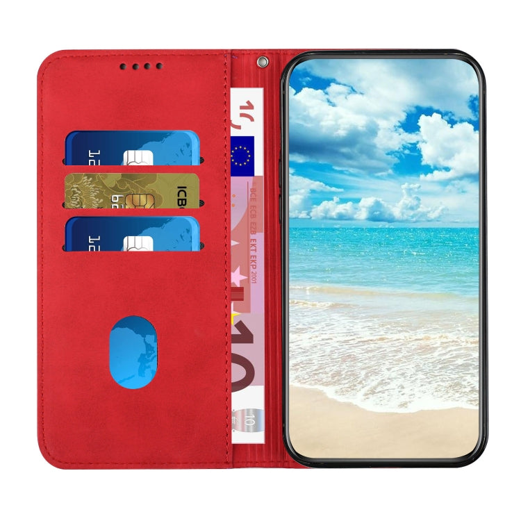 For Motorola Moto G Power 5G 2024 Diamond Splicing Skin Feel Magnetic Leather Phone Case(Red)