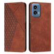For Motorola Moto G Play 5G 2024 / G 5G 2024 Diamond Splicing Skin Feel Magnetic Leather Phone Case(Brown) - Motorola Cases by PMC Jewellery | Online Shopping South Africa | PMC Jewellery | Buy Now Pay Later Mobicred