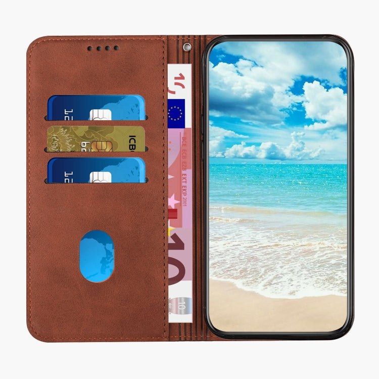 For Motorola Moto G Play 5G 2024 / G 5G 2024 Diamond Splicing Skin Feel Magnetic Leather Phone Case(Brown)