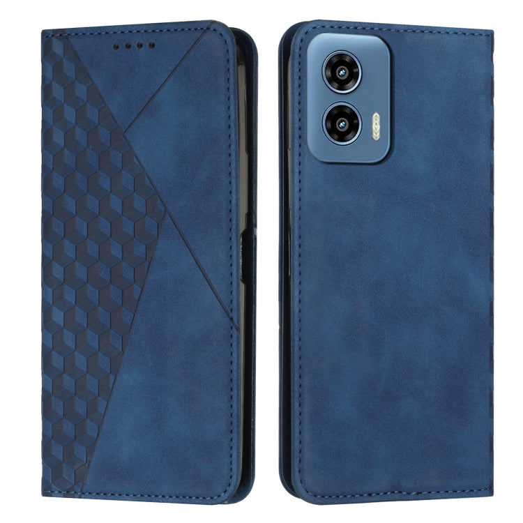 For Motorola Moto G Play 5G 2024 / G 5G 2024 Diamond Splicing Skin Feel Magnetic Leather Phone Case(Blue) - Motorola Cases by PMC Jewellery | Online Shopping South Africa | PMC Jewellery | Buy Now Pay Later Mobicred