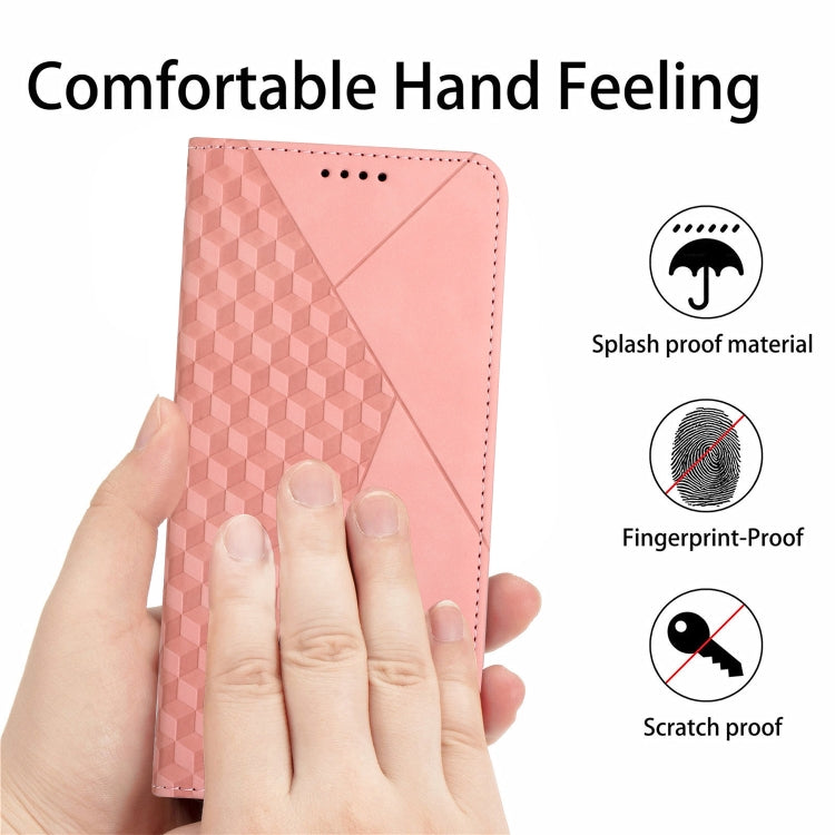 For Motorola Moto G Play 5G 2024 / G 5G 2024 Diamond Splicing Skin Feel Magnetic Leather Phone Case(Rose Gold)