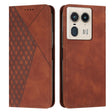 For Motorola Edge 50 Ultra Diamond Splicing Skin Feel Magnetic Leather Phone Case(Brown) - Motorola Cases by PMC TechLife | Online Shopping South Africa | PMC TechLife | Buy Now Pay Later Mobicred