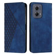 For Motorola Edge 2024 Diamond Splicing Skin Feel Magnetic Leather Phone Case(Blue)