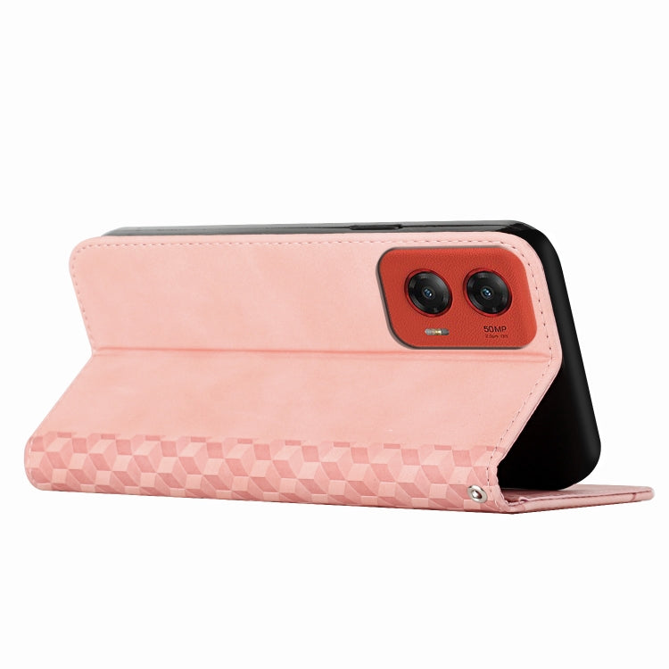 For Motorola Moto G Stylus 5G 2024 Diamond Splicing Skin Feel Magnetic Leather Phone Case(Rose Gold)