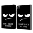 For iPad Air 11 2024 / Pro 11 2022 Crystal Texture Painted Leather Tablet Case(Dont Touch My Phone) - iPad Pro 11 (2022/2021) Cases by PMC TechLife | Online Shopping South Africa | PMC TechLife | Buy Now Pay Later Mobicred