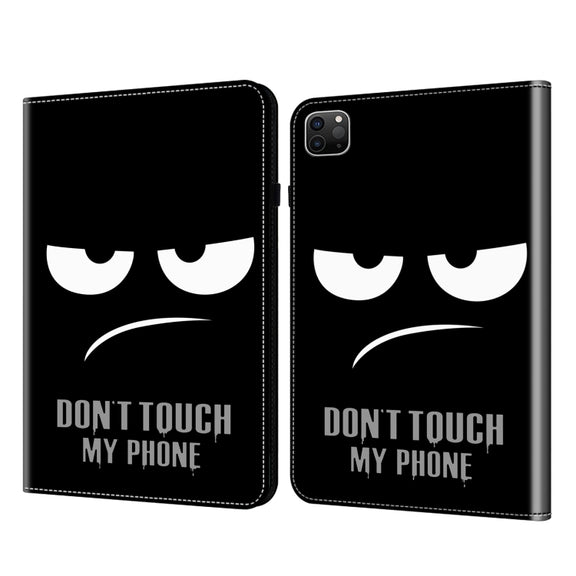 For iPad Air 11 2024 / Pro 11 2022 Crystal Texture Painted Leather Tablet Case(Dont Touch My Phone)