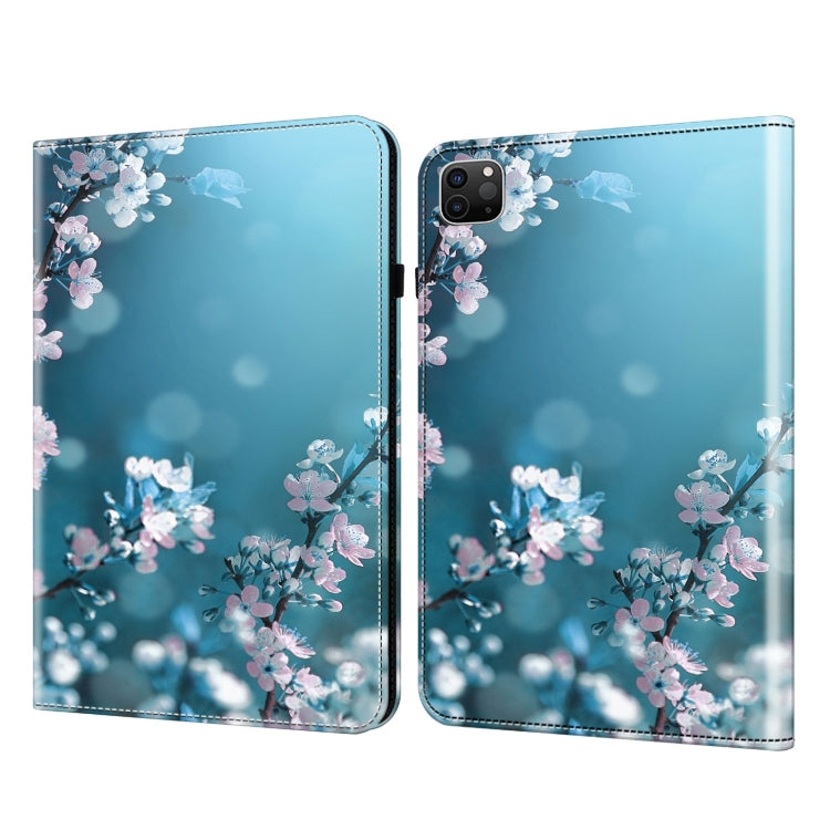 For iPad Air 11 2024 / Pro 11 2022 Crystal Texture Painted Leather Tablet Case(Plum Bossom) - iPad Pro 11 (2022/2021) Cases by PMC TechLife | Online Shopping South Africa | PMC TechLife | Buy Now Pay Later Mobicred