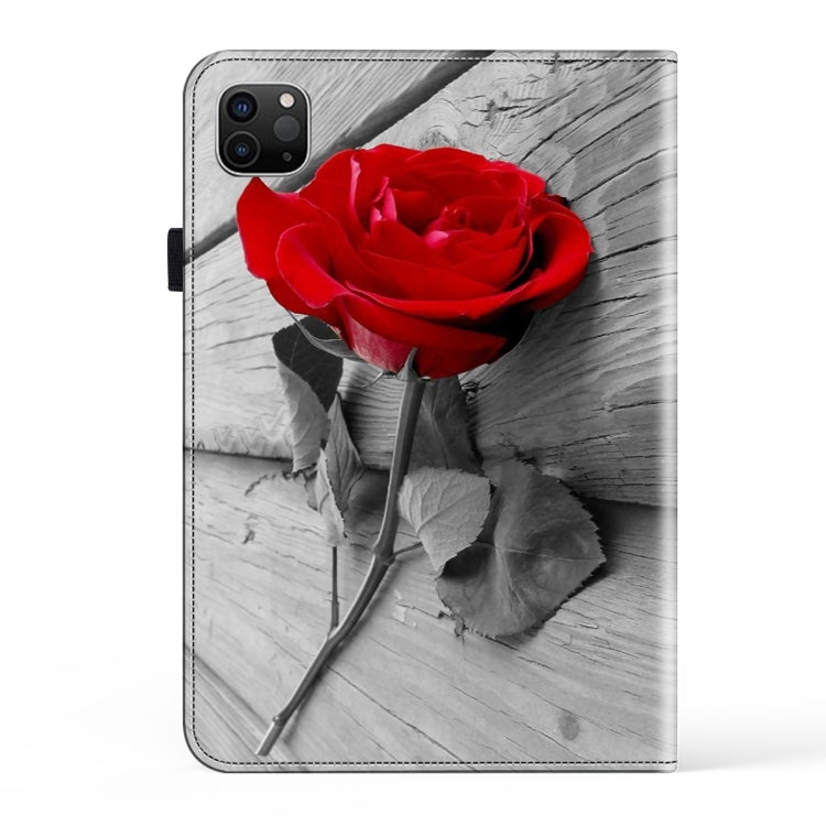 For iPad Air 11 2024 / Pro 11 2022 Crystal Texture Painted Leather Tablet Case(Rose) - iPad Pro 11 (2022/2021) Cases by PMC TechLife | Online Shopping South Africa | PMC TechLife | Buy Now Pay Later Mobicred