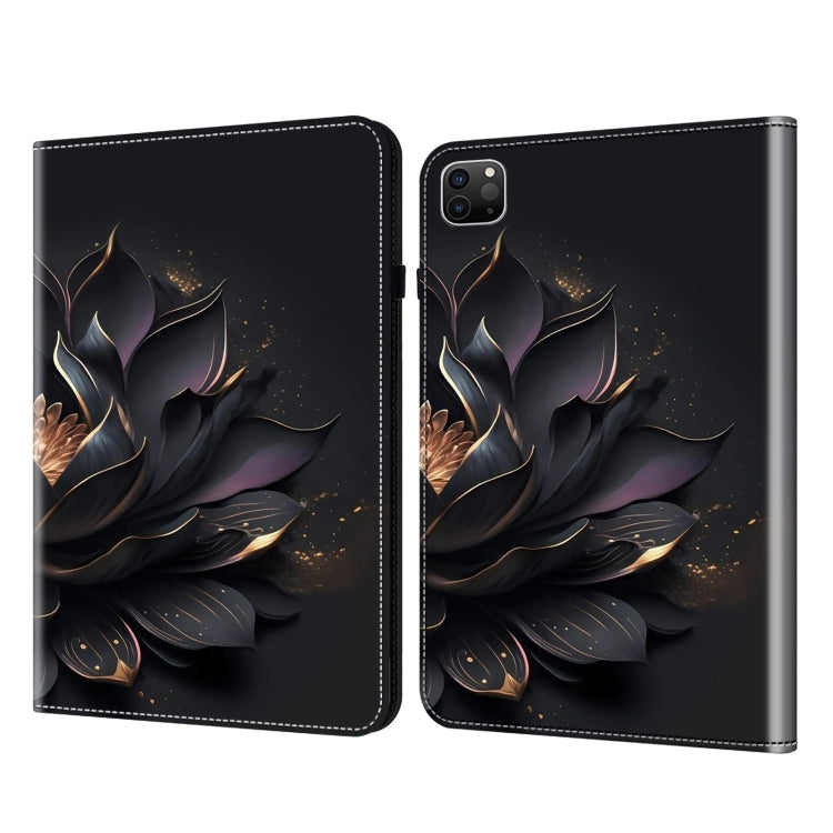 For iPad Air 11 2024 / Pro 11 2022 Crystal Texture Painted Leather Tablet Case(Purple Lotus) - free shipping - PMC TechLife - Order now!