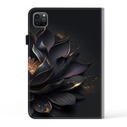 For iPad Air 11 2024 / Pro 11 2022 Crystal Texture Painted Leather Tablet Case(Purple Lotus)