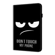For iPad Air 13 2024 / Pro 12.9 2022 Crystal Texture Painted Leather Tablet Case(Dont Touch My Phone)
