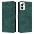 For Motorola Moto G Power 5G 2024 Skin Feel Stripe Pattern Leather Phone Case with Lanyard(Green) - Motorola Cases by PMC Jewellery | Online Shopping South Africa | PMC Jewellery | Buy Now Pay Later Mobicred