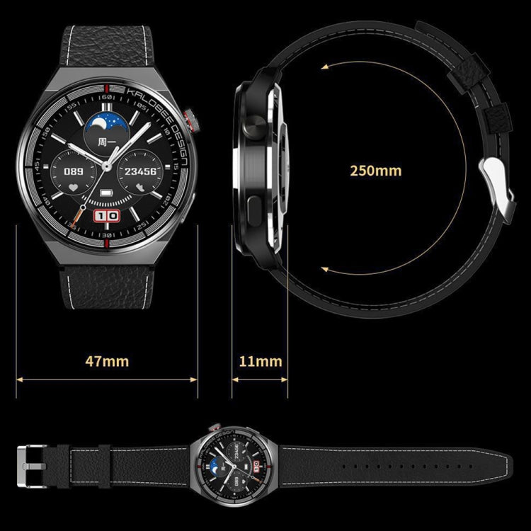 1.3 inch Bamboo Steel Band IP68 Waterproof Smart Watch Support Bluetooth Call(Black) - Smart Watches by PMC TechLife | Online Shopping South Africa | PMC TechLife | Buy Now Pay Later Mobicred