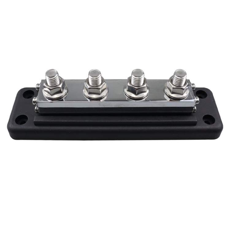 RV 600A High Current Busbar 4-way Straight M10 Wiring Studs(Black) - Fuse by PMC TechLife | Online Shopping South Africa | PMC TechLife | Buy Now Pay Later Mobicred