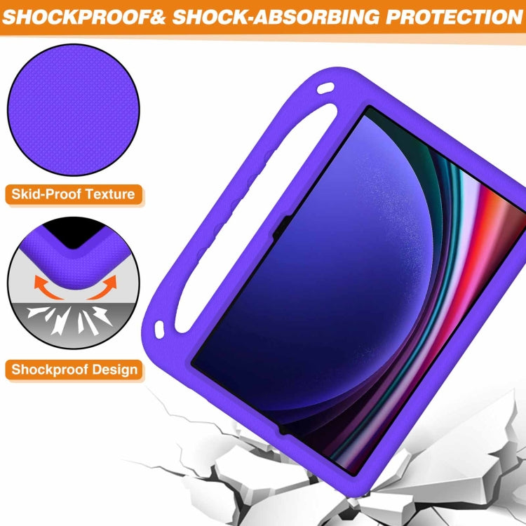 For Samsung Galaxy Tab S9+ Handle EVA Shockproof Tablet Case with Holder(Purple) - free shipping - PMC Jewellery - Order now!