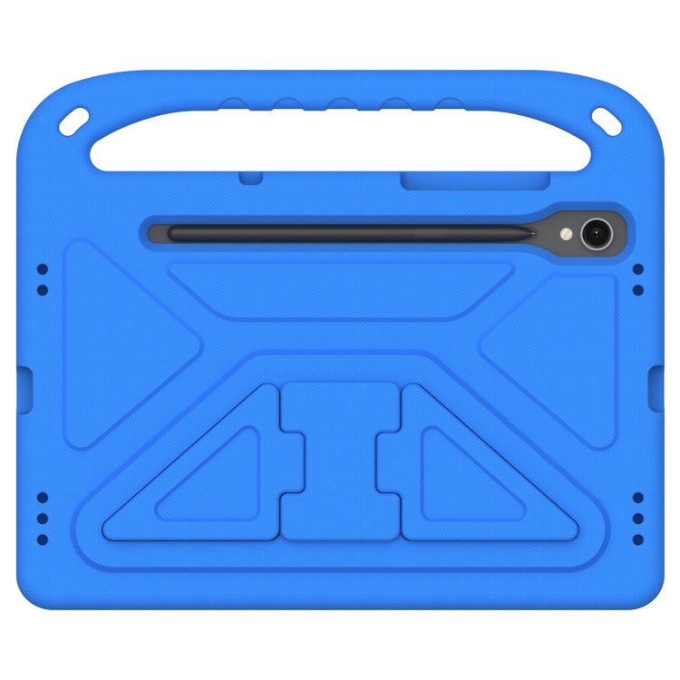 For Samsung Galaxy Tab S9 Handle EVA Shockproof Tablet Case with Holder(Blue)
