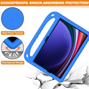 For Samsung Galaxy Tab S9 Handle EVA Shockproof Tablet Case with Holder(Blue)